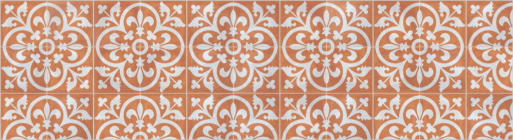 Carreaux ciment du Mékong collection Angkor orange